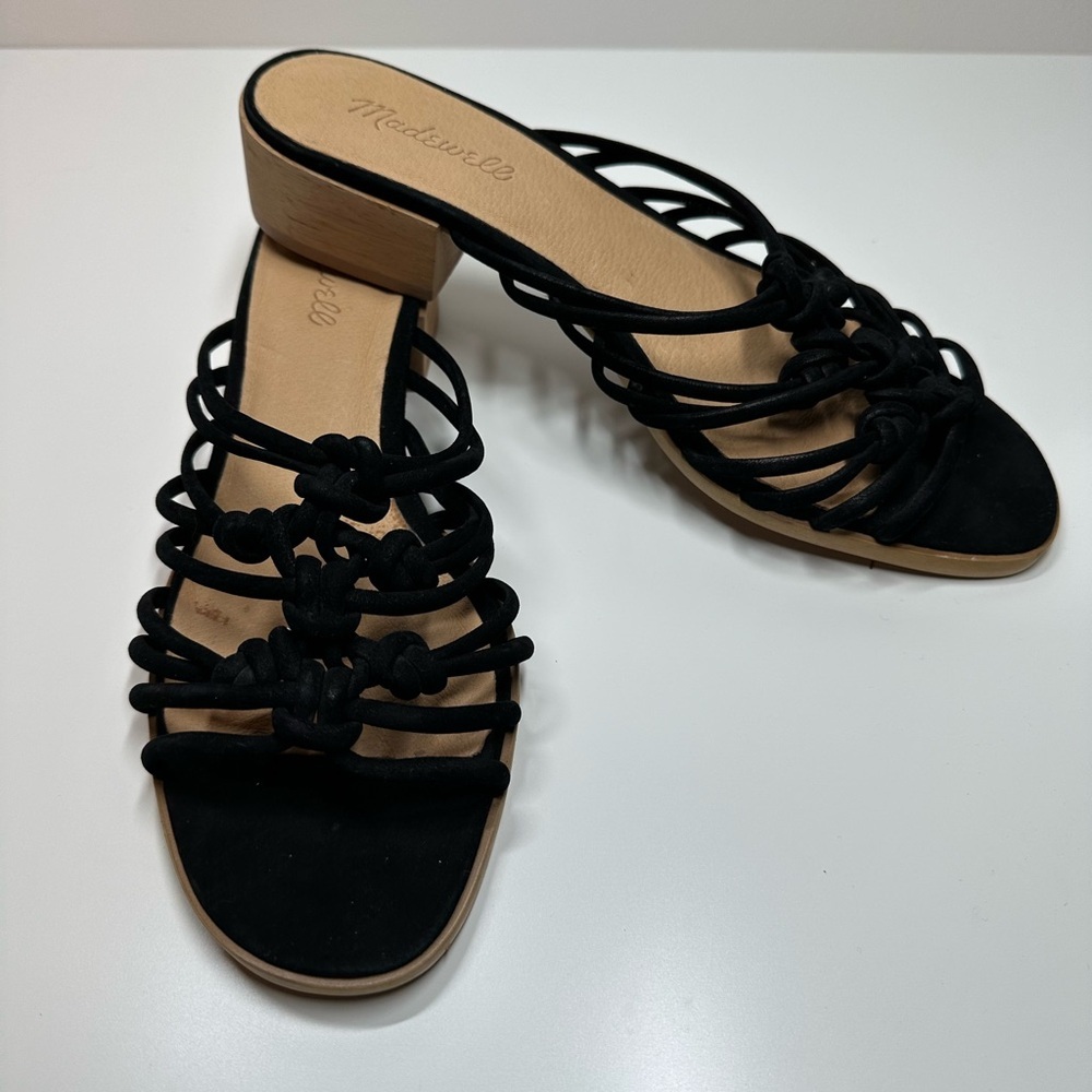 Madewell Black Dakota Block Heel‎ Sandal Size 9